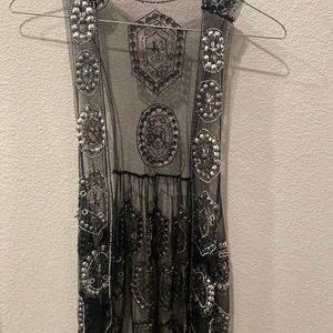 Beaded shear vest